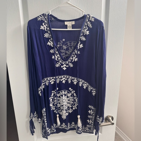 Rachel Zoe blue tunic top medium - Picture 1 of 3